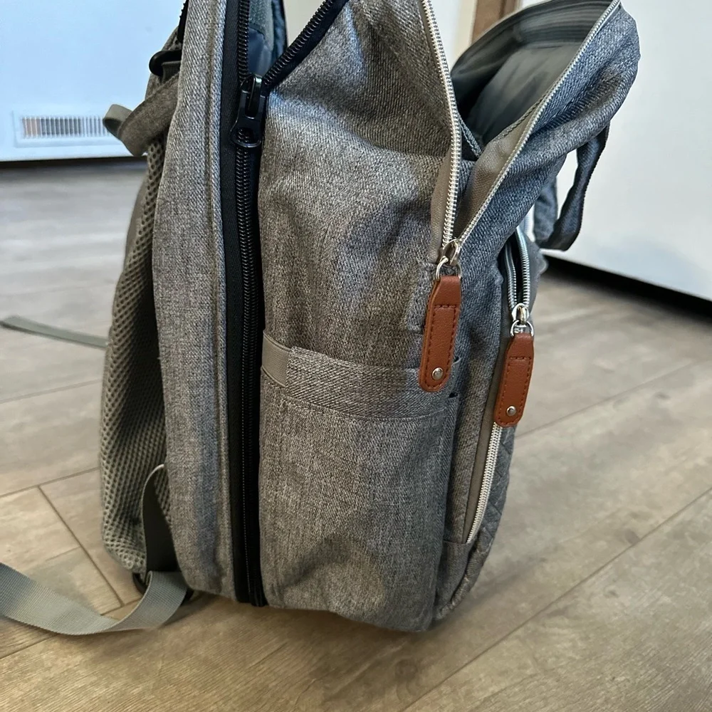 Boutique Large Diaper Bag, Backpack, Bassinet, Tech Charging Station all in one